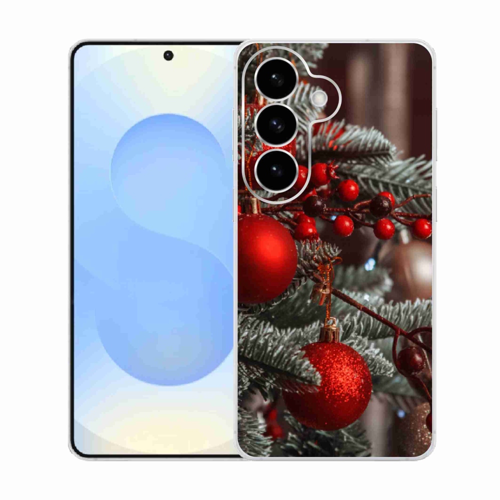 Gelový kryt mmCase na Samsung Galaxy S26  - vánoční ozdoby 2