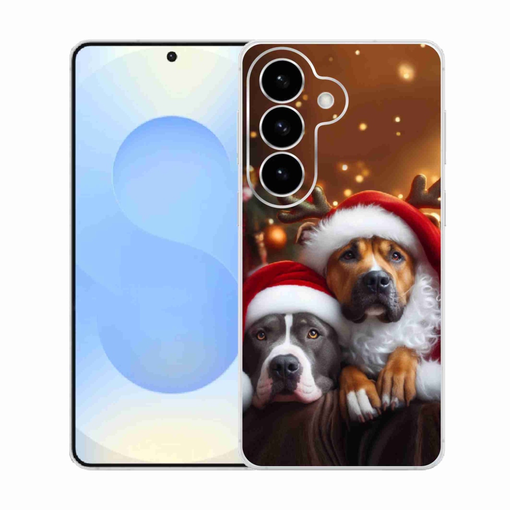 Gelový kryt mmCase na Samsung Galaxy S26  - vánoční psi
