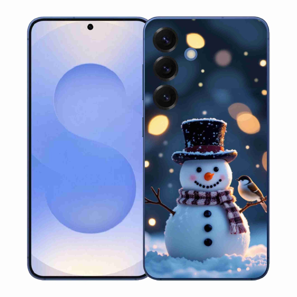 Gelový kryt mmCase na Samsung Galaxy S26+ - vánoční sněhulák