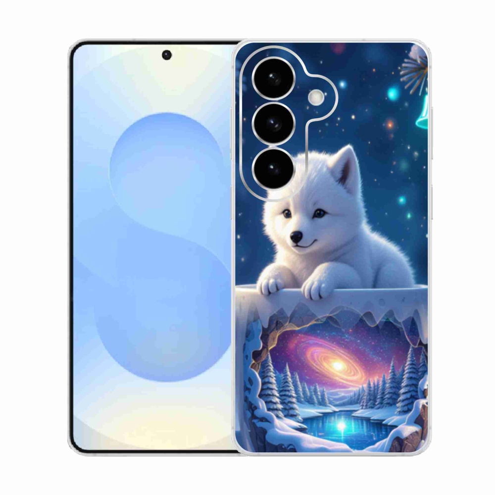 Gelový kryt mmCase na Samsung Galaxy S26  - vánoční štěně