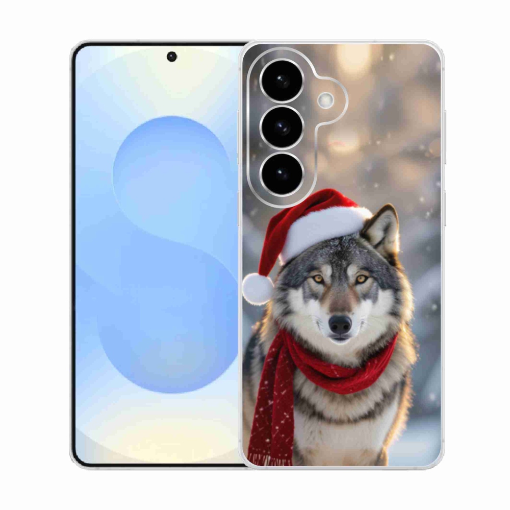 Gelový kryt mmCase na Samsung Galaxy S26  - vánoční vlk