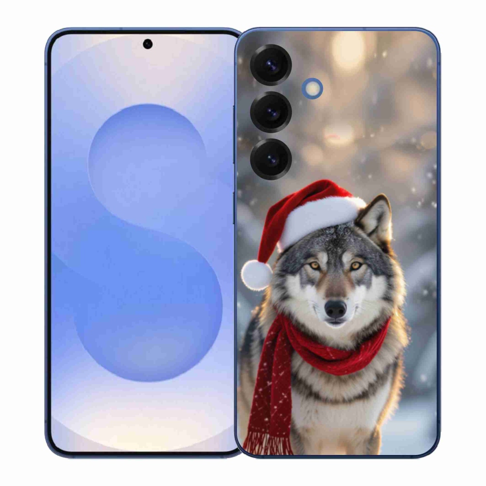 Gelový kryt mmCase na Samsung Galaxy S26+ - vánoční vlk
