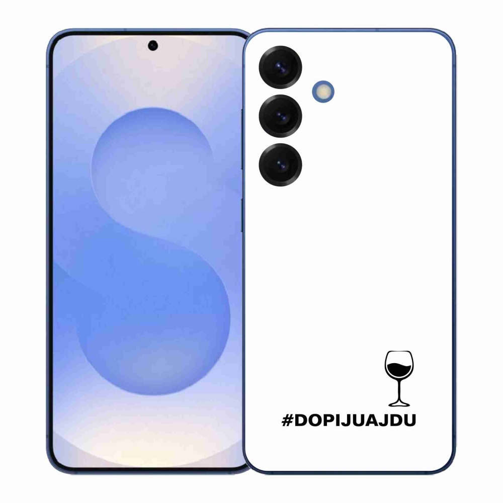 Gelový kryt mmCase na Samsung Galaxy S26+ - vinný motiv bílé pozadí