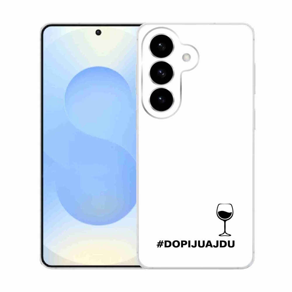 Gelový kryt mmCase na Samsung Galaxy S26  - vinný motiv bílé pozadí