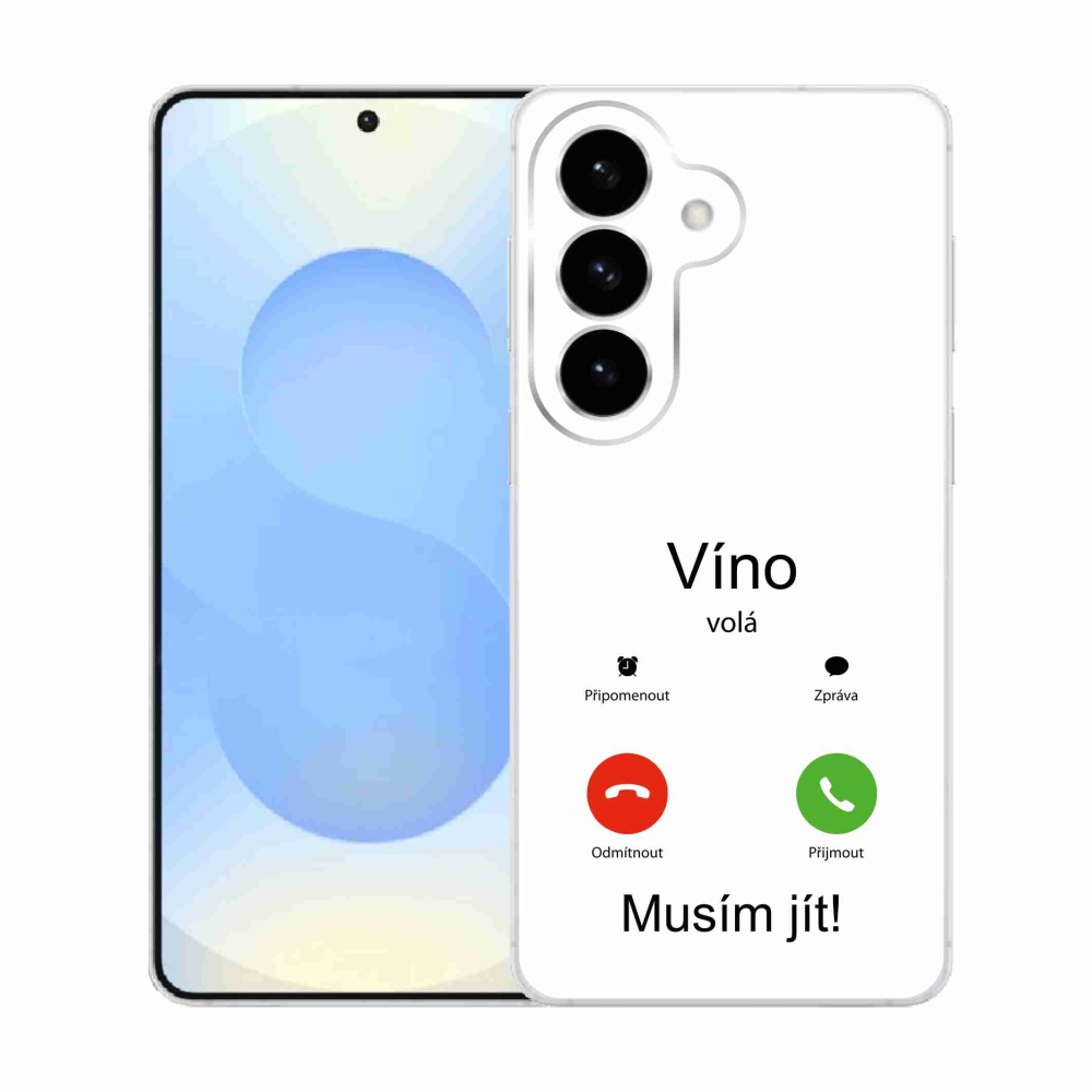 Gelový kryt mmCase na Samsung Galaxy S26  - víno volá bílé pozadí