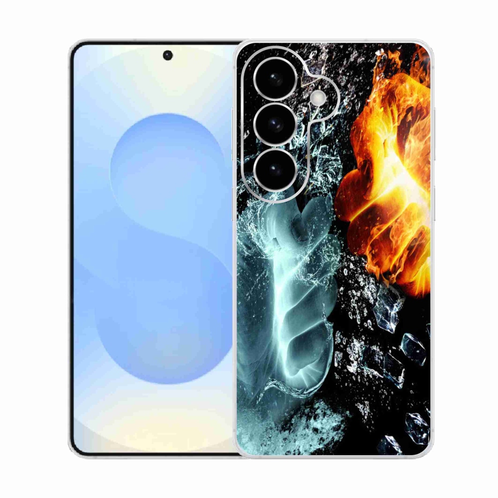 Gelový kryt mmCase na Samsung Galaxy S26  - voda a oheň