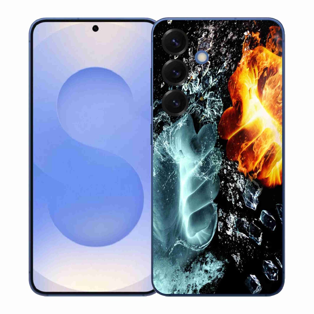 Gelový kryt mmCase na Samsung Galaxy S26+ - voda a oheň