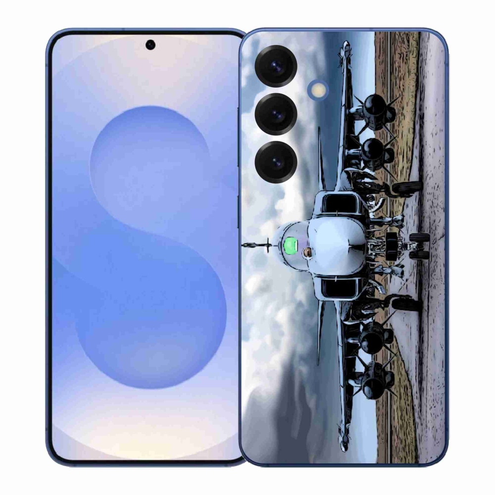 Gelový kryt mmCase na Samsung Galaxy S26+ - vojenské letadlo