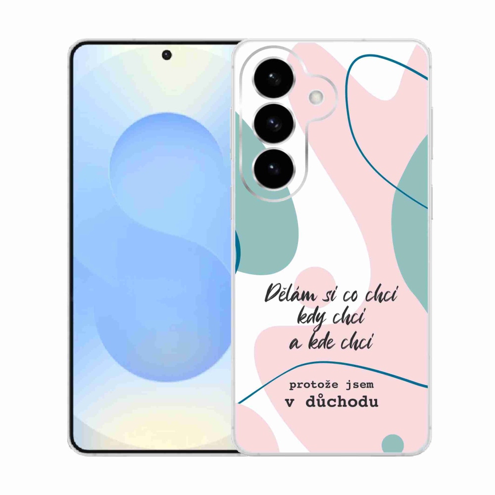 Gelový kryt mmCase na Samsung Galaxy S26  - vtipný text 10 bílé pozadí