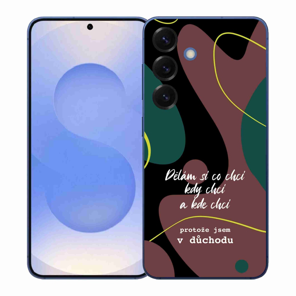 Gelový kryt mmCase na Samsung Galaxy S26+ - vtipný text 10 černé pozadí