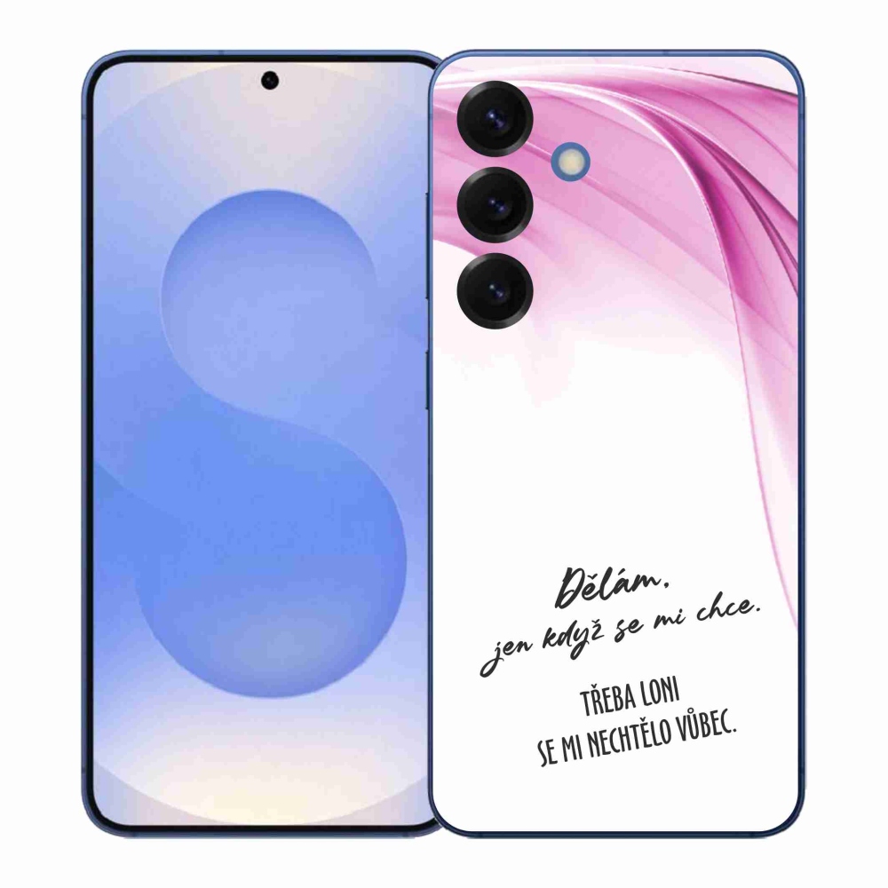 Gelový kryt mmCase na Samsung Galaxy S26+ - vtipný text 12 bílé pozadí