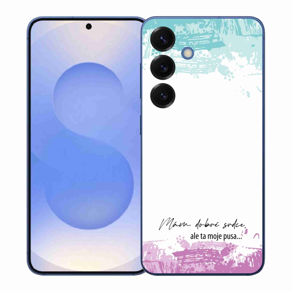 Gelový kryt mmCase na Samsung Galaxy S26+ - vtipný text 3 bílé pozadí