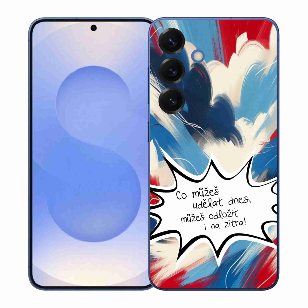 Gelový kryt mmCase na Samsung Galaxy S26+ - vtipný text 9 bílé pozadí