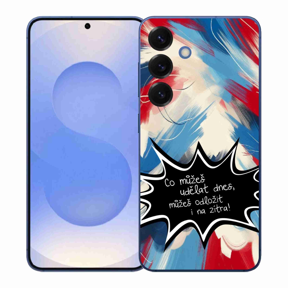 Gelový kryt mmCase na Samsung Galaxy S26+ - vtipný text 9 černé pozadí