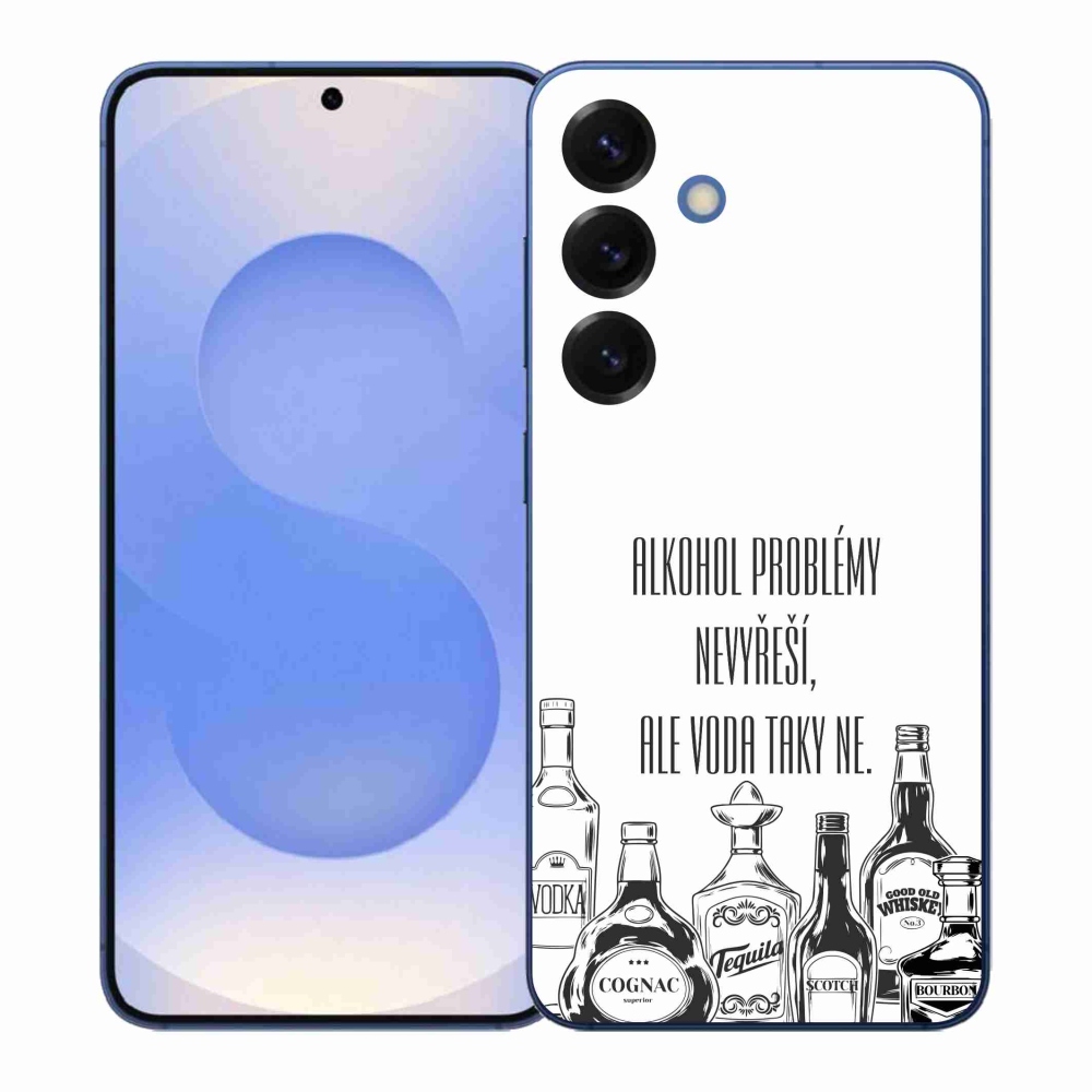 Gelový kryt mmCase na Samsung Galaxy S26+ - vtipný text bílé pozadí