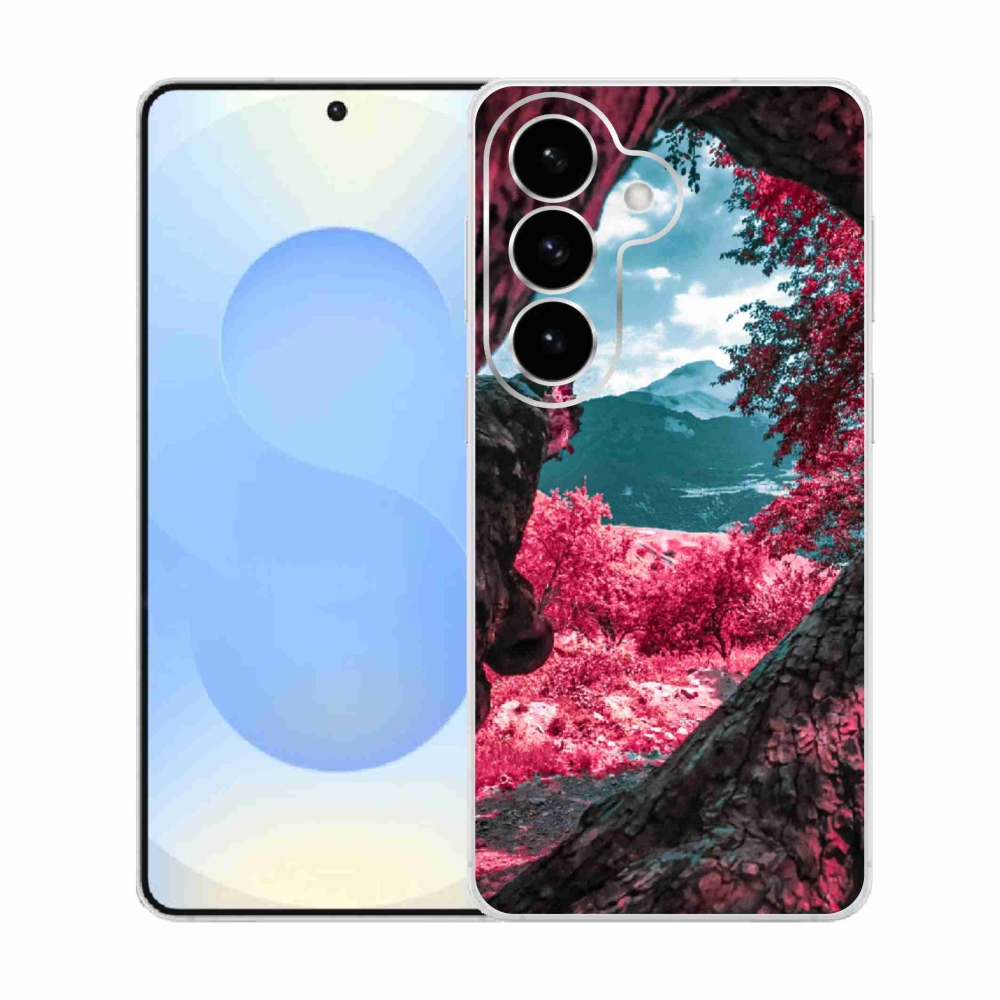 Gelový kryt mmCase na Samsung Galaxy S26  - výhled na hory