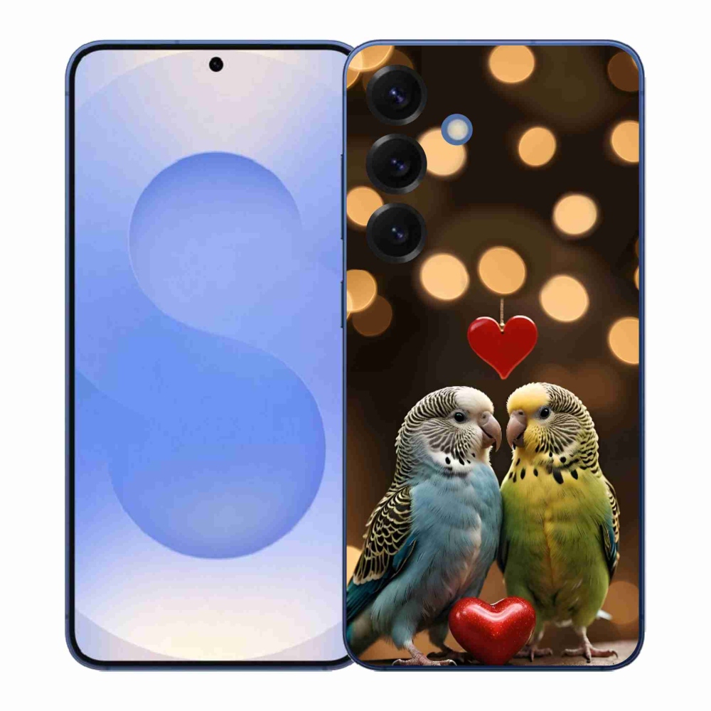 Gelový kryt mmCase na Samsung Galaxy S26+ - zamilovaní papoušci