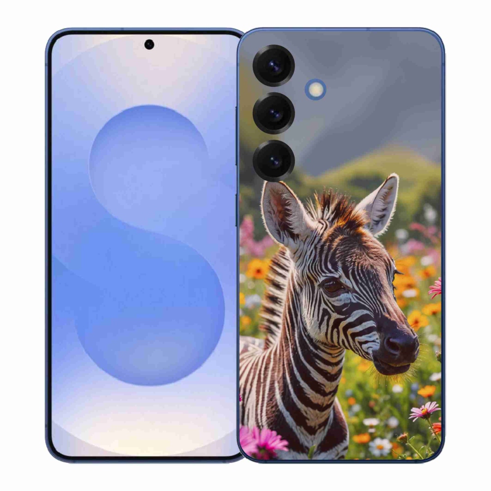 Gelový kryt mmCase na Samsung Galaxy S26+ - zebra na louce