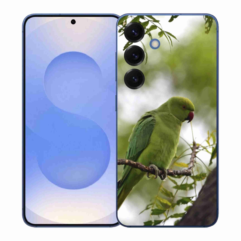 Gelový kryt mmCase na Samsung Galaxy S26+ - zelený papoušek