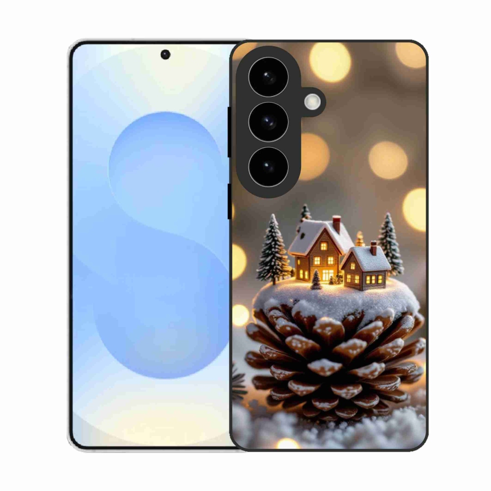 Gelový kryt mmCase na Samsung Galaxy S26 - zimní vesnička