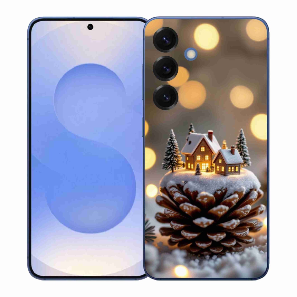 Gelový kryt mmCase na Samsung Galaxy S26+ - zimní vesnička