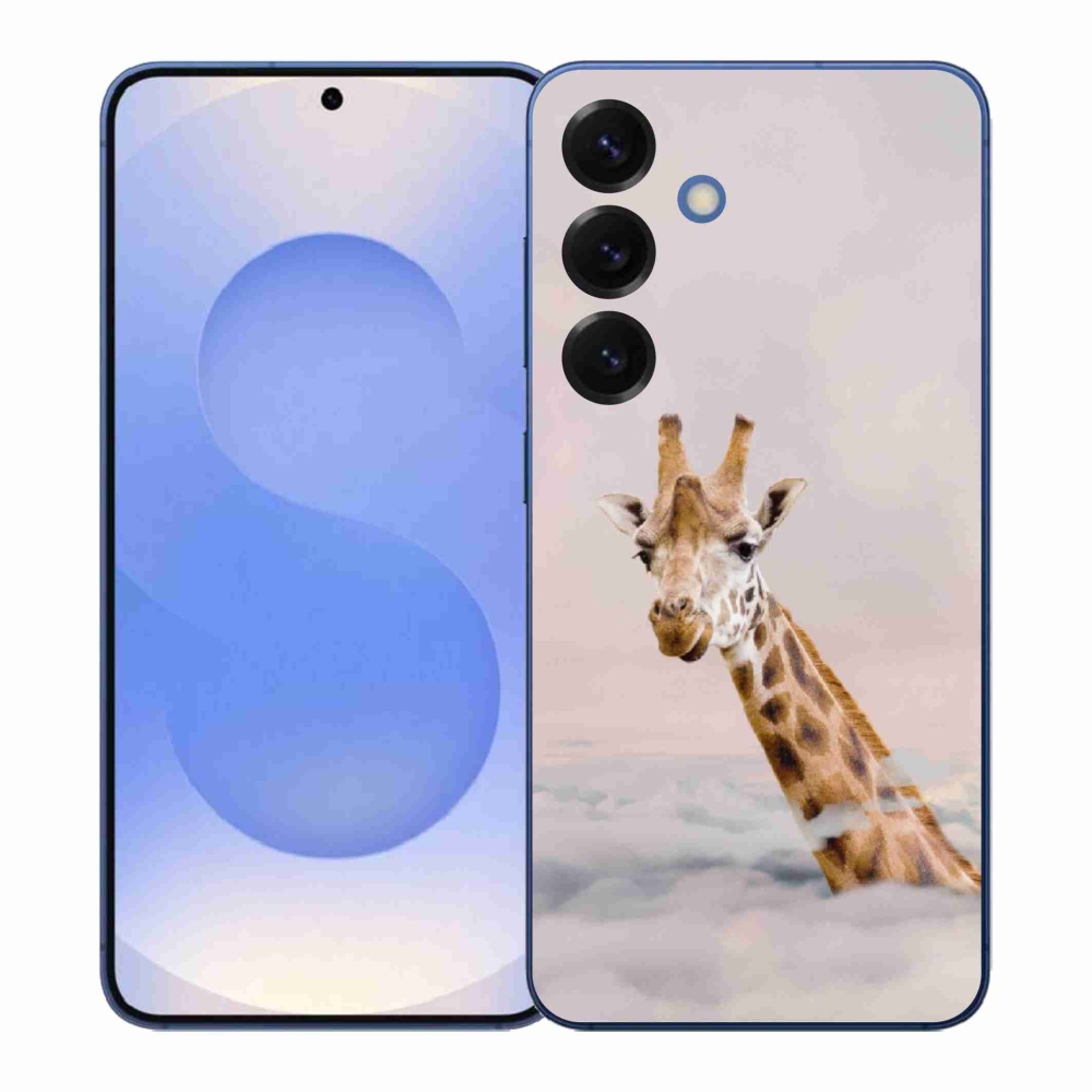 Gelový kryt mmCase na Samsung Galaxy S26+ - žirafa v oblacích