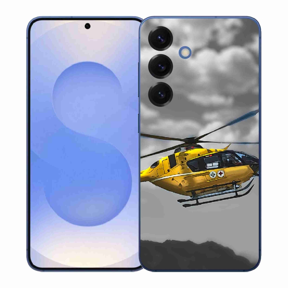 Gelový kryt mmCase na Samsung Galaxy S26+ - žlutá helikoptéra