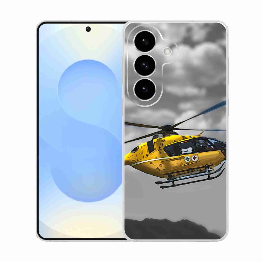 Gelový kryt mmCase na Samsung Galaxy S26  - žlutá helikoptéra