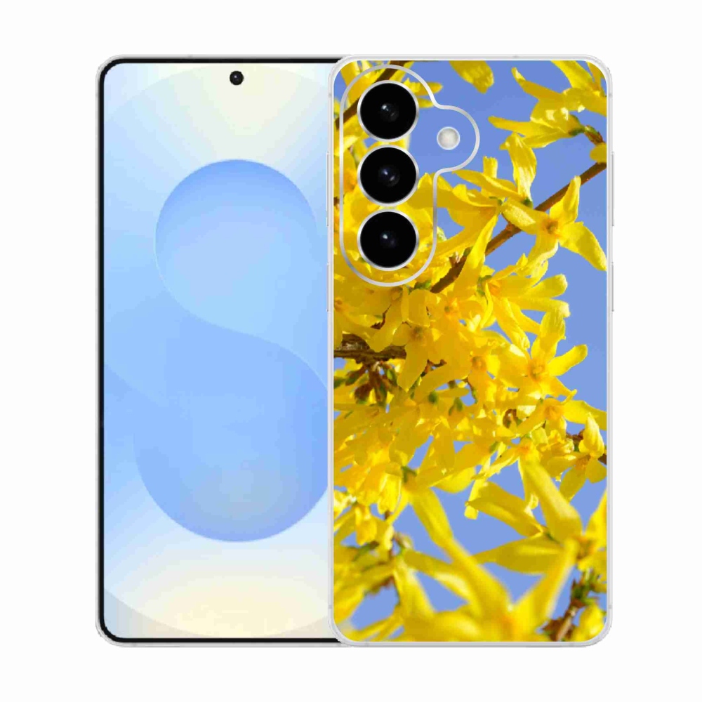 Gelový kryt mmCase na Samsung Galaxy S26  - žluté květy