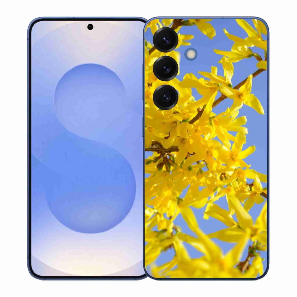 Gelový kryt mmCase na Samsung Galaxy S26+ - žluté květy