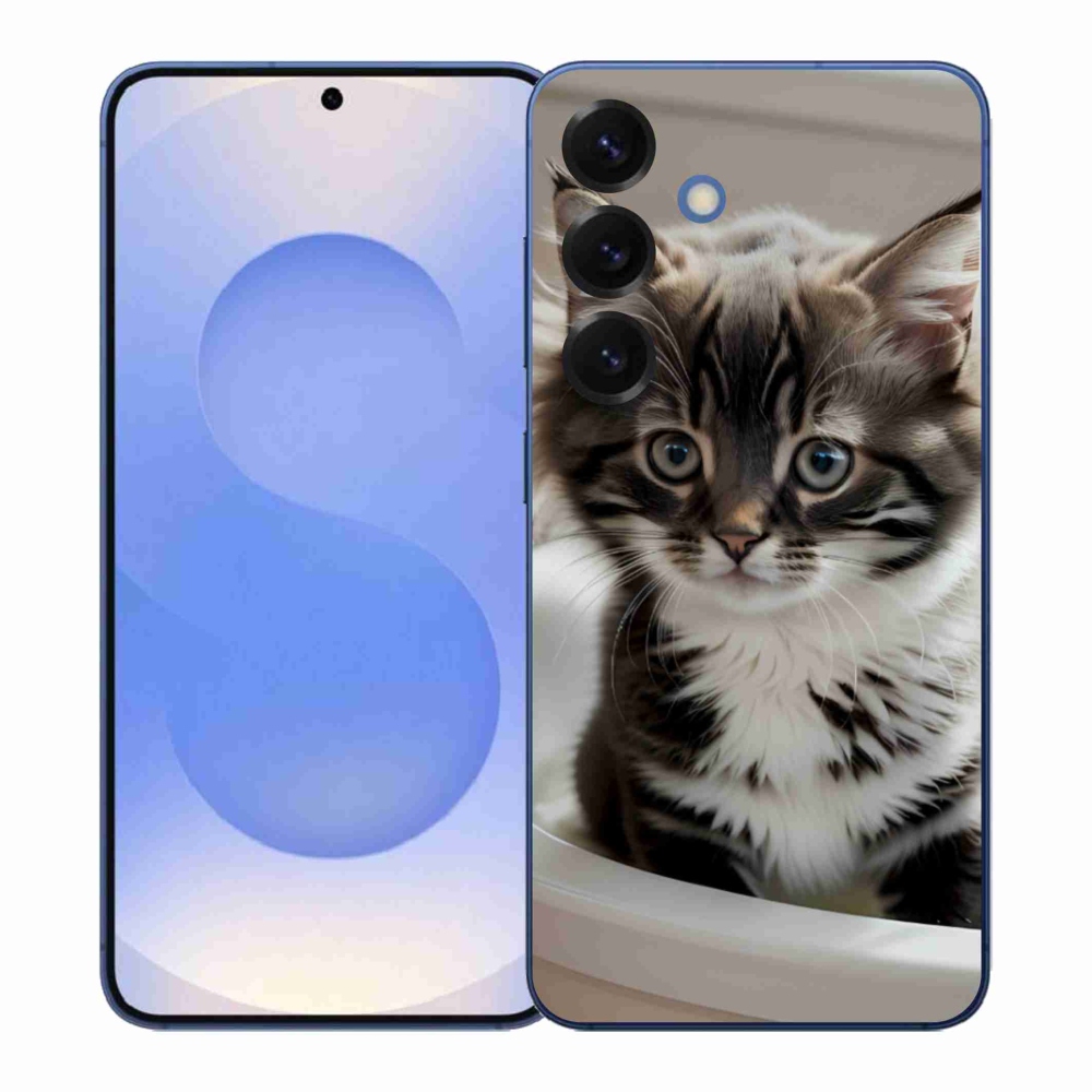 Gelový kryt mmCase na Samsung Galaxy S26+ - zvědavé kotě