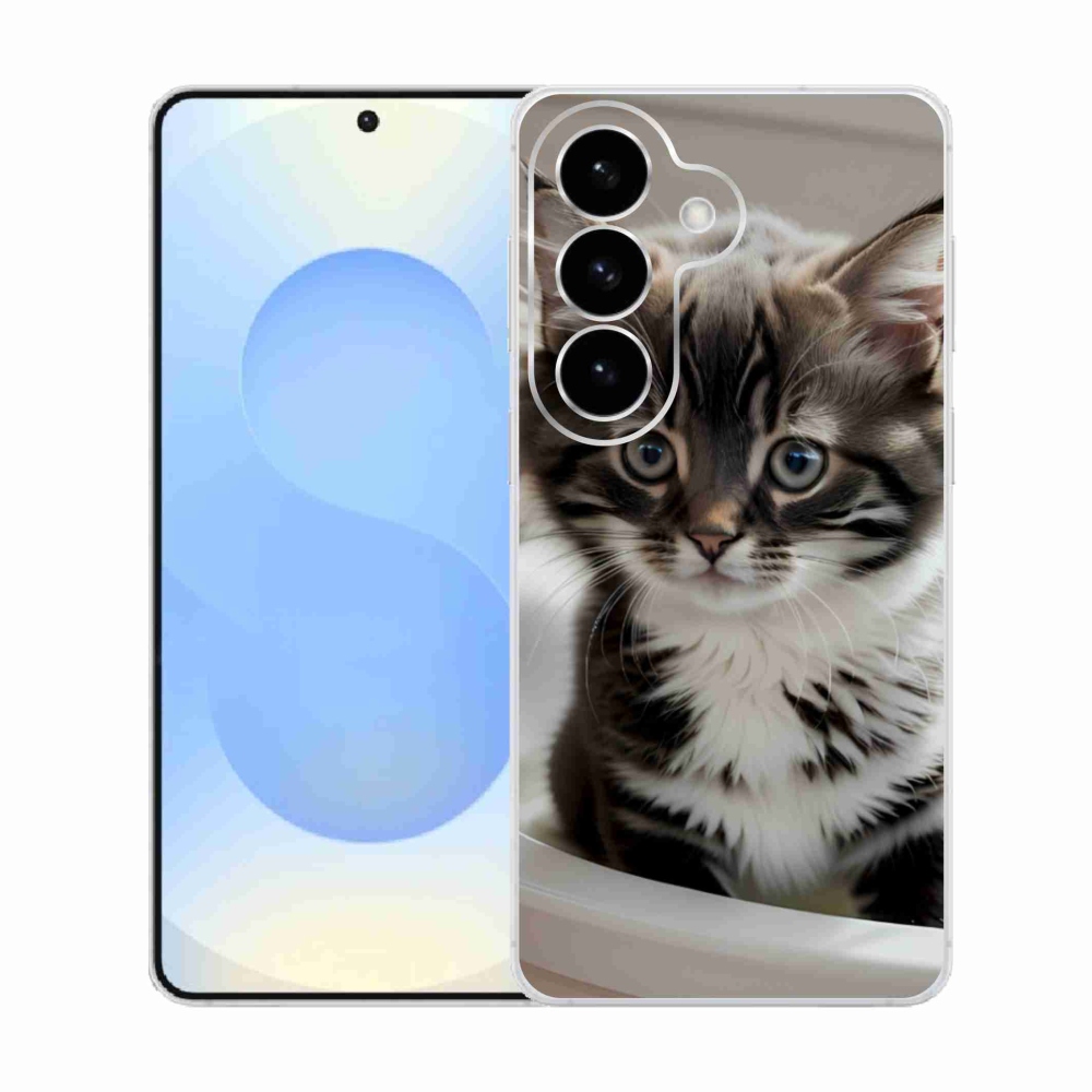 Gelový kryt mmCase na Samsung Galaxy S26  - zvědavé kotě