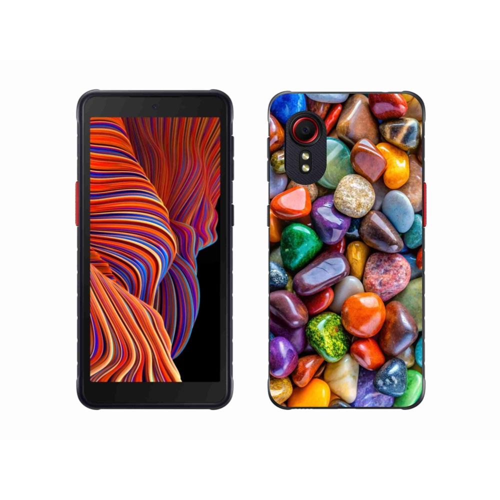 Gelový kryt mmCase na Samsung Galaxy Xcover 5 - barevné kamínky