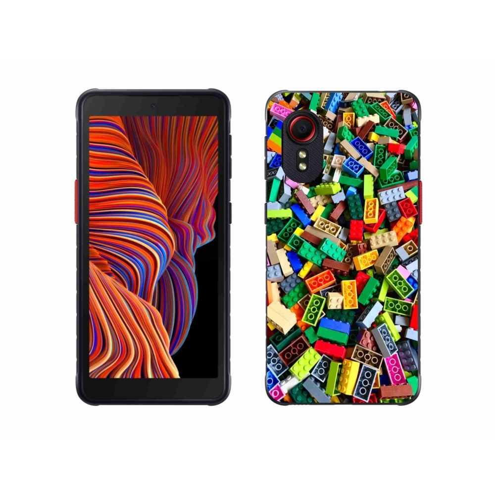 Gelový kryt mmCase na Samsung Galaxy Xcover 5 - barevné stavební kostky