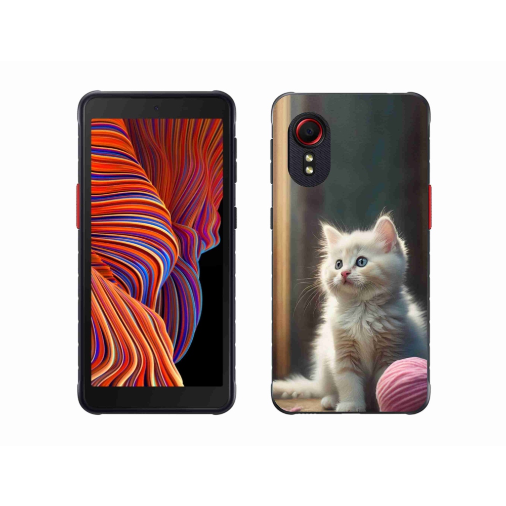 Gelový kryt mmCase na Samsung Galaxy Xcover 5 - bílé kotě 2
