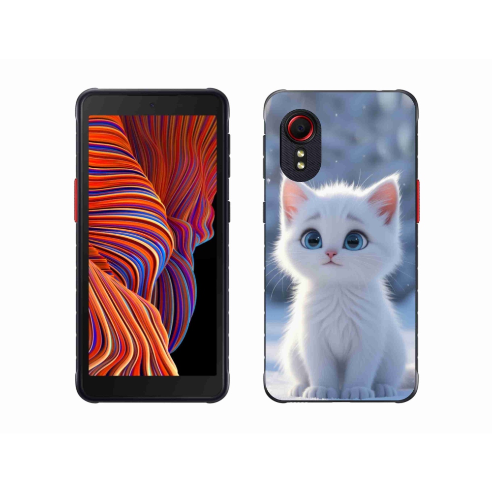 Gelový kryt mmCase na Samsung Galaxy Xcover 5 - bílé kotě 3