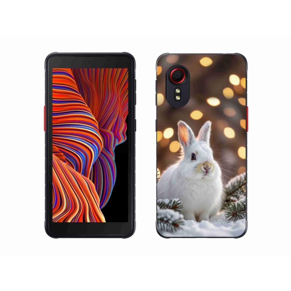 Gelový kryt mmCase na Samsung Galaxy Xcover 5 - bílý zajíc