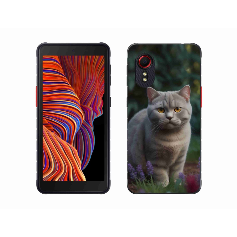 Gelový kryt mmCase na Samsung Galaxy Xcover 5 - britská kočka