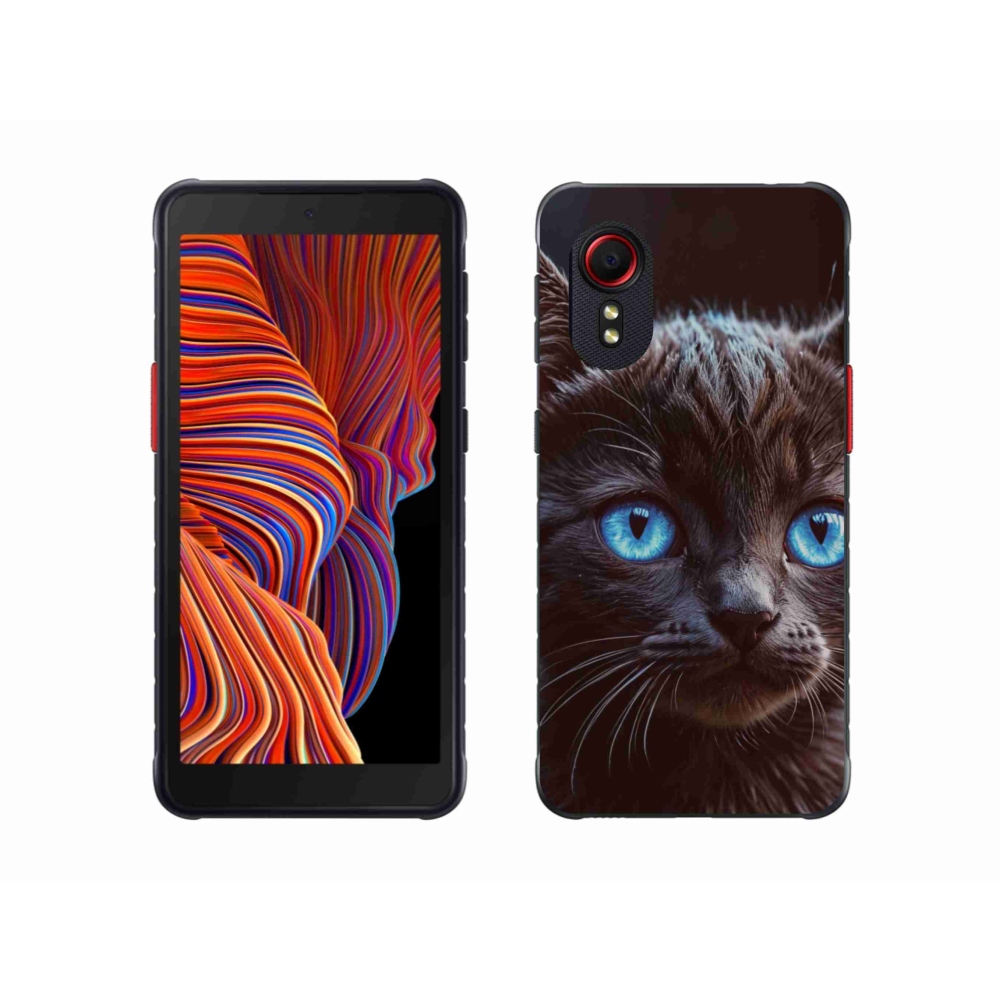 Gelový kryt mmCase na Samsung Galaxy Xcover 5 - černé kotě 2
