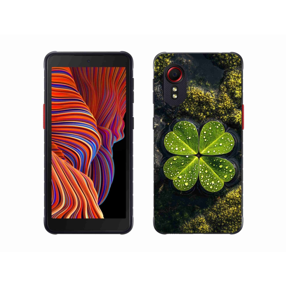 Gelový kryt mmCase na Samsung Galaxy Xcover 5 - čtyřlístek