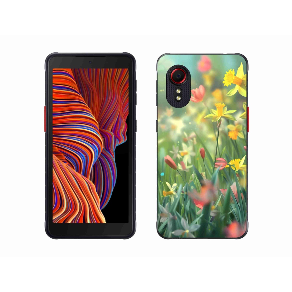 Gelový kryt mmCase na Samsung Galaxy Xcover 5 - jarní květy