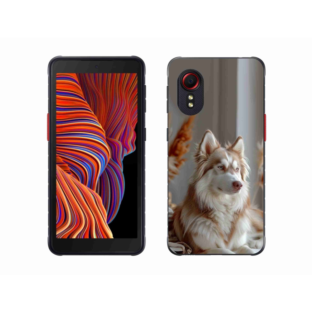 Gelový kryt mmCase na Samsung Galaxy Xcover 5 - klidný sibiřský husky