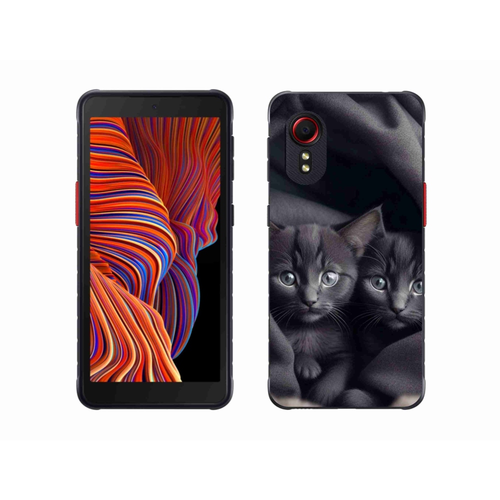 Gelový kryt mmCase na Samsung Galaxy Xcover 5 - kočičí duo