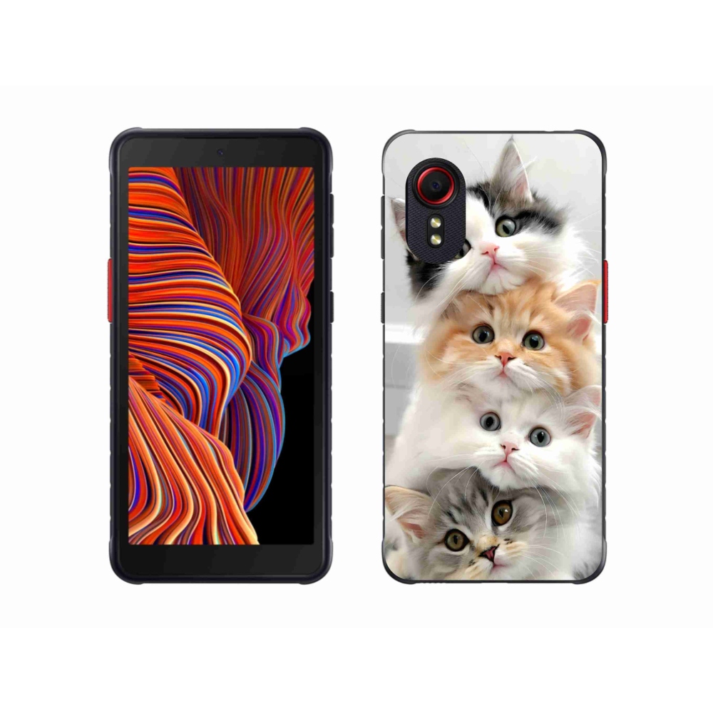 Gelový kryt mmCase na Samsung Galaxy Xcover 5 - kočičí parta
