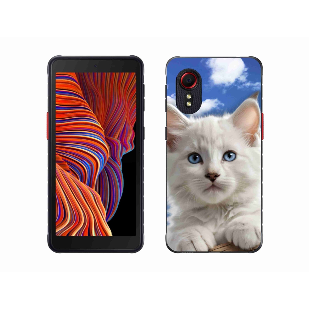 Gelový kryt mmCase na Samsung Galaxy Xcover 5 - kotě a oblaka