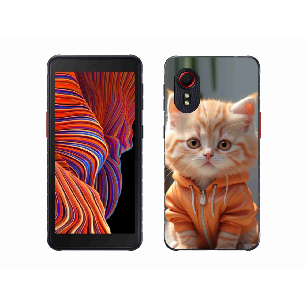 Gelový kryt mmCase na Samsung Galaxy Xcover 5 - kotě v mikině