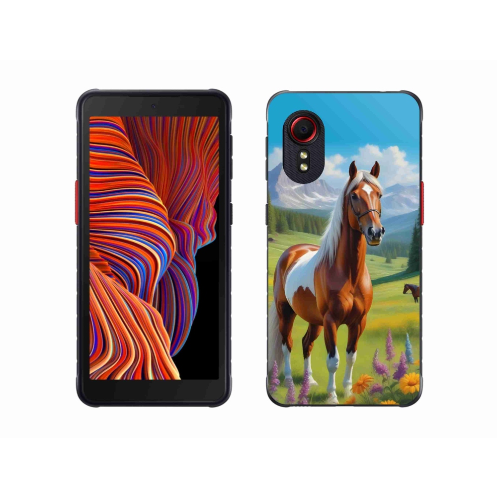 Gelový kryt mmCase na Samsung Galaxy Xcover 5 - kůň na louce
