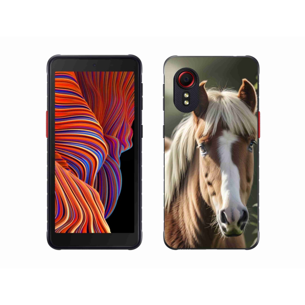 Gelový kryt mmCase na Samsung Galaxy Xcover 5 - kůň se světlou hřívou