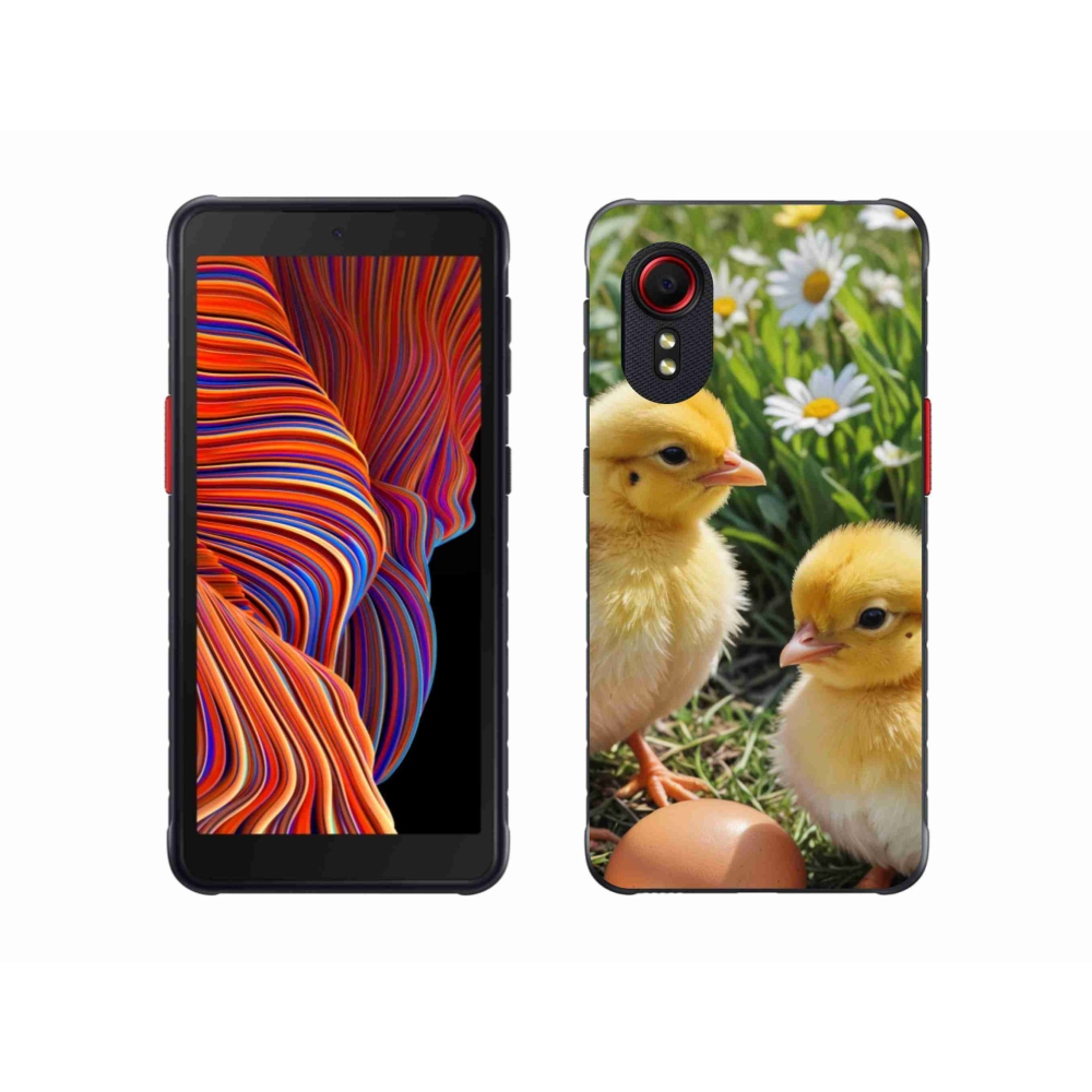 Gelový kryt mmCase na Samsung Galaxy Xcover 5 - kuřátka