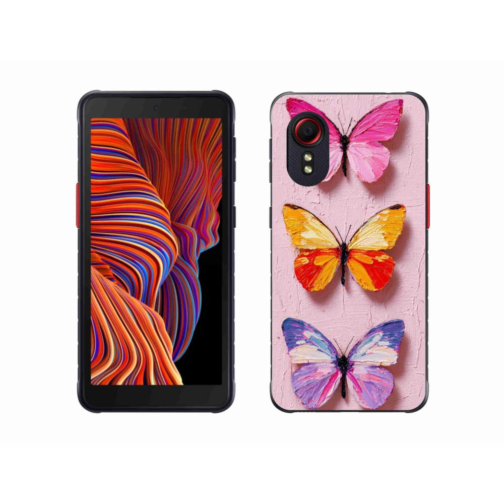 Gelový kryt mmCase na Samsung Galaxy Xcover 5 - motýlí trojice